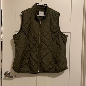 Dark green puffer vest